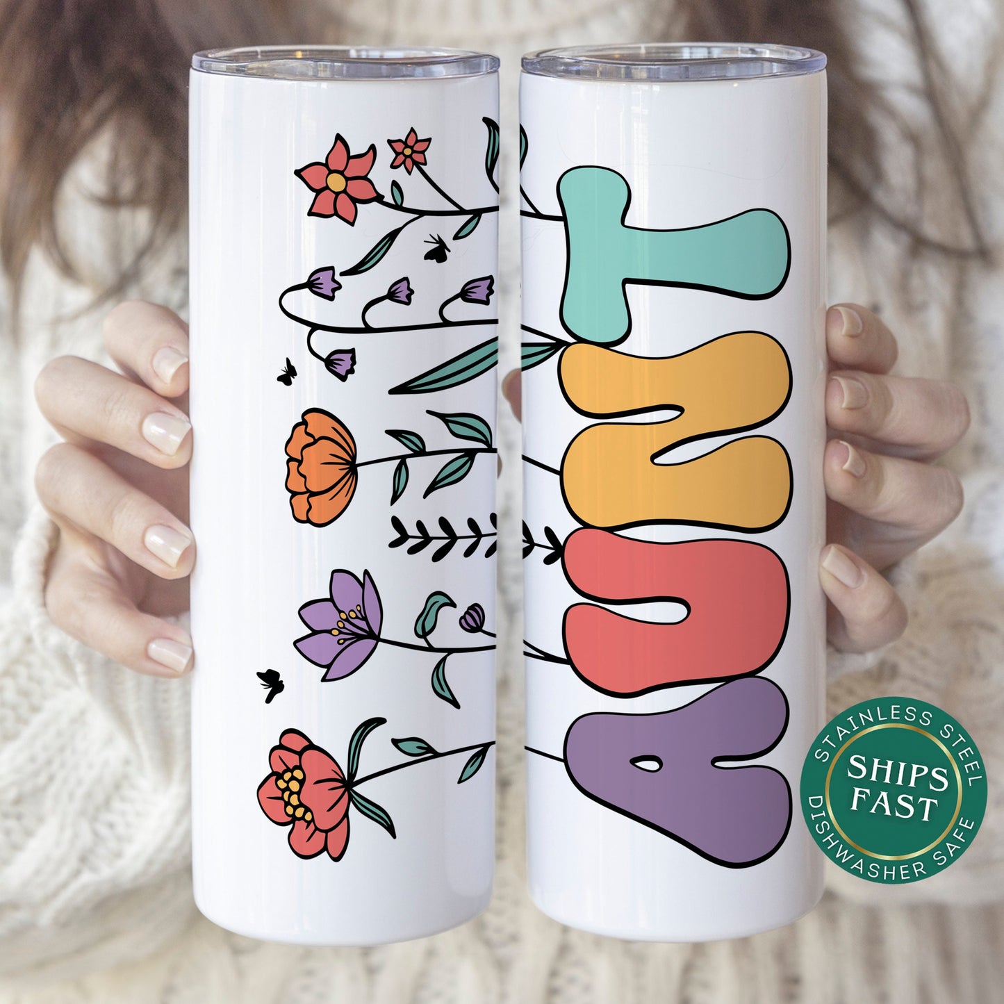 Aunt Tumbler Personalized, Aunt Tumbler Gift for Aunt, Niece Gift For Aunt Birthday, New Aunt Gift Aunt Travel Cup, Auntie Tumbler Cup Gift