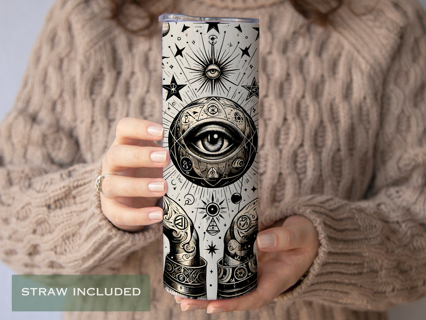 Personalized Witch Hand Tumbler - Witches Brew Magic Design for Her