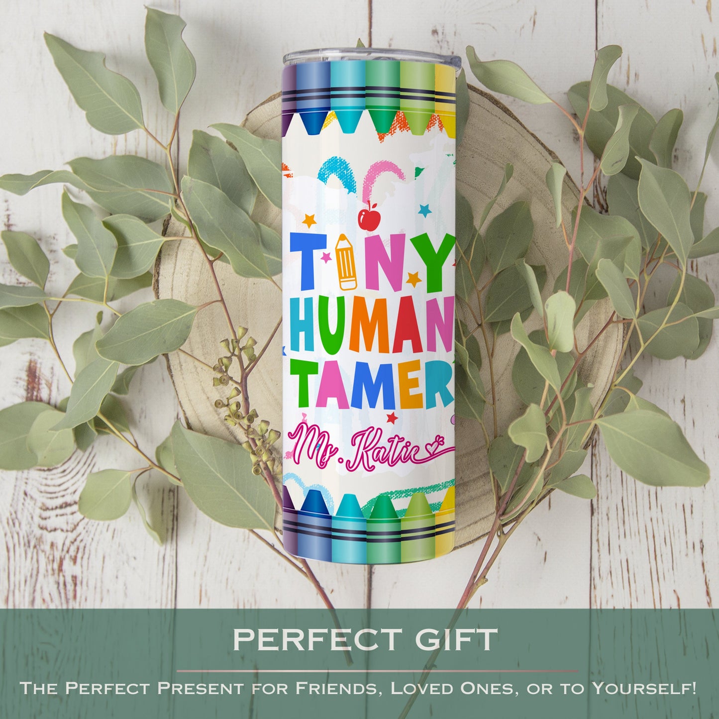 Custom Preschool Teacher Tumbler - Personalized Gift for Kindergarten & Daycare Educators