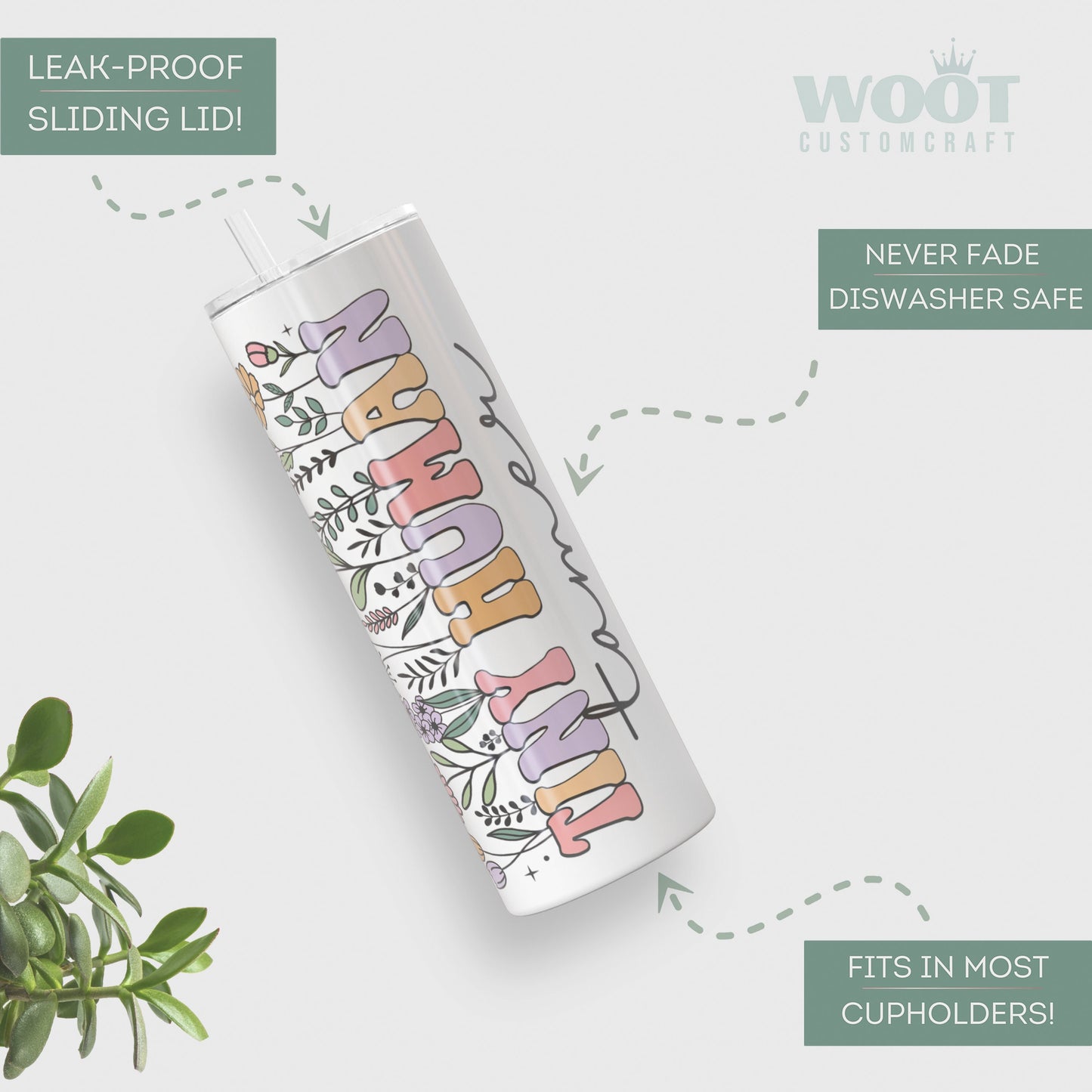 Personalized Tiny Human Tamer Tumbler - Custom Gift for Preschool Teachers