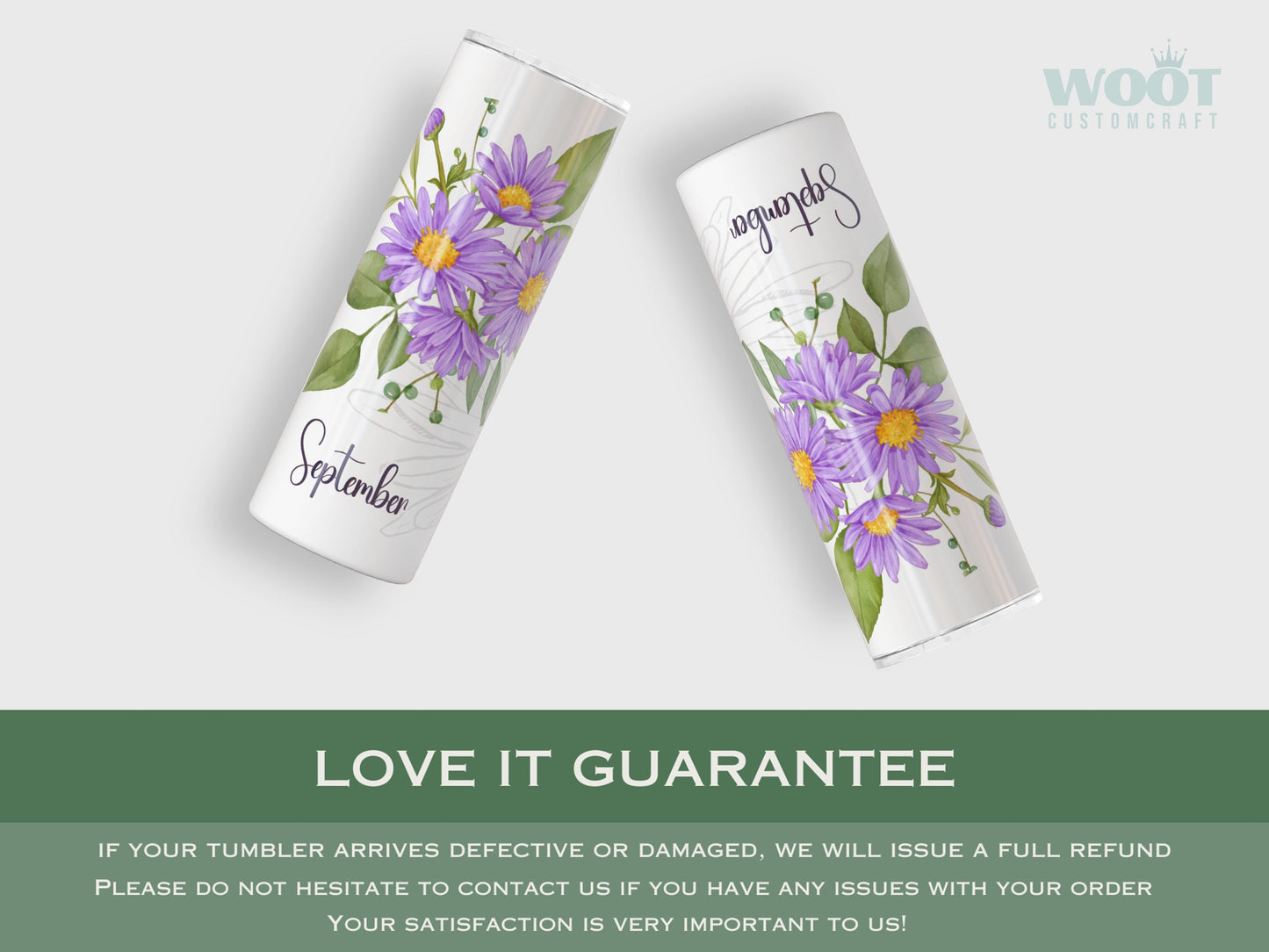 Custom Birth Month Flower Tumbler - Floral Birthday or Bridesmaid Gift
