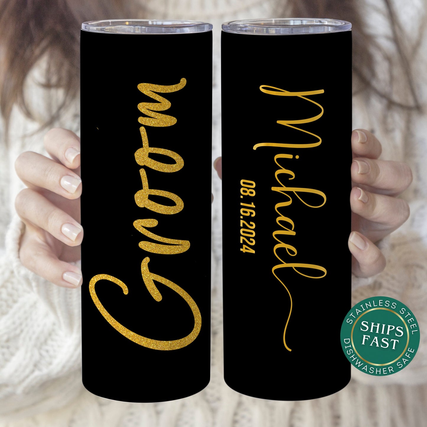 Personalized Bride Tumbler - Custom Wedding Gift for Bride and Groom