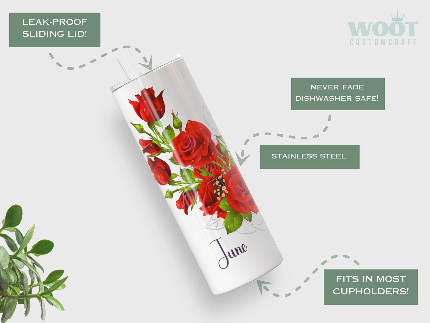 Custom Birth Month Flower Tumbler - Floral Birthday or Bridesmaid Gift