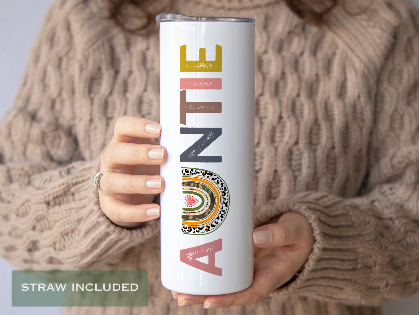 Personalized Aunt Tumbler - Unique Gift for New Auntie or Birthday from Niece