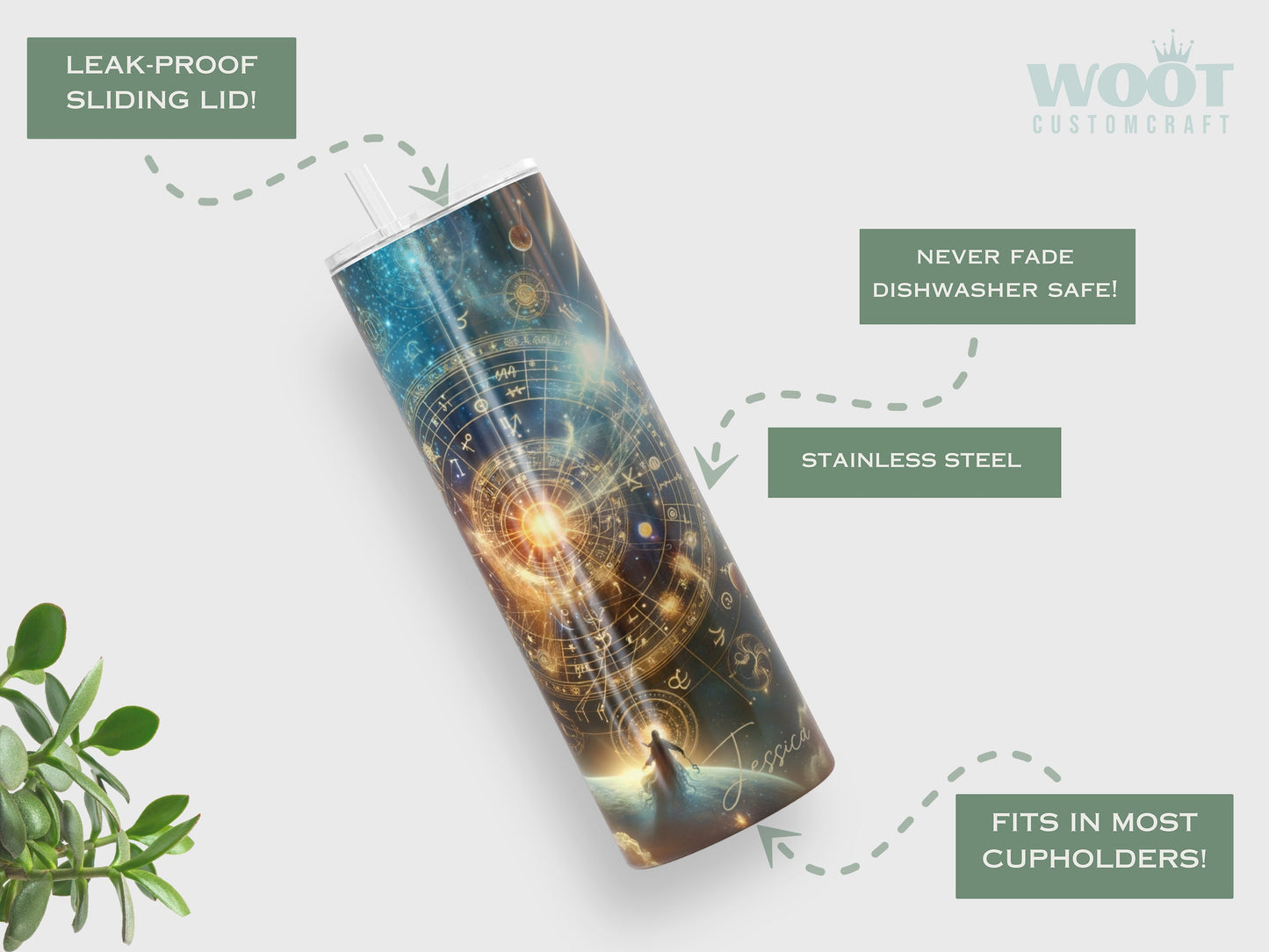Celestial Zodiac Tumbler - Astrology Gift for Women