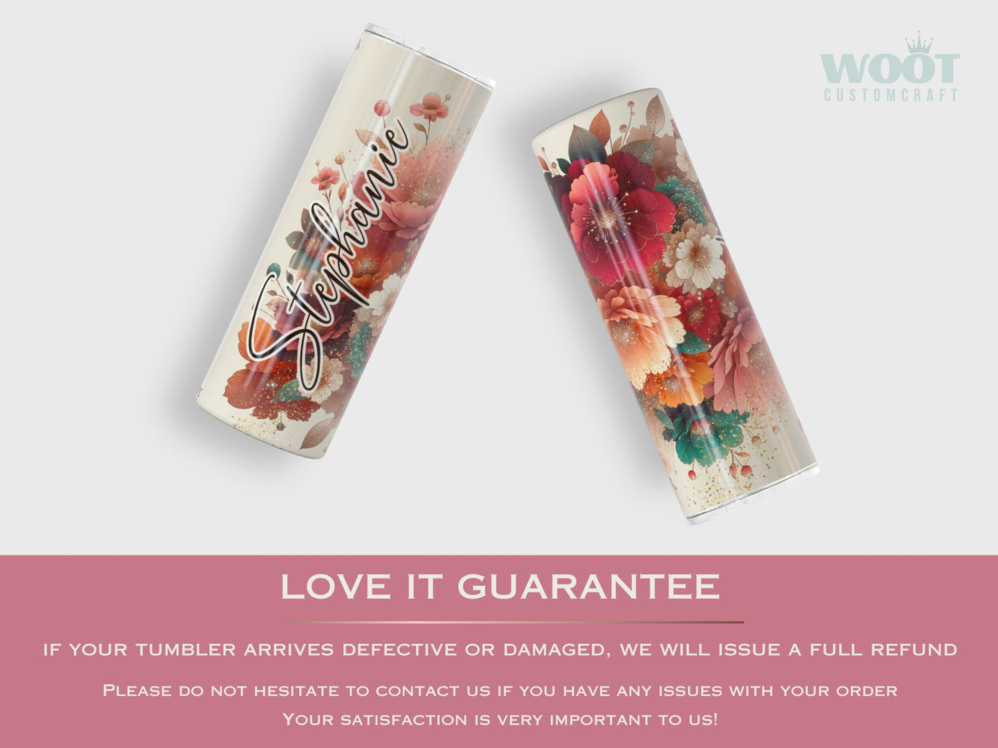 Personalized Dahlia Floral Tumbler - Custom Spring Drinkware for Moms