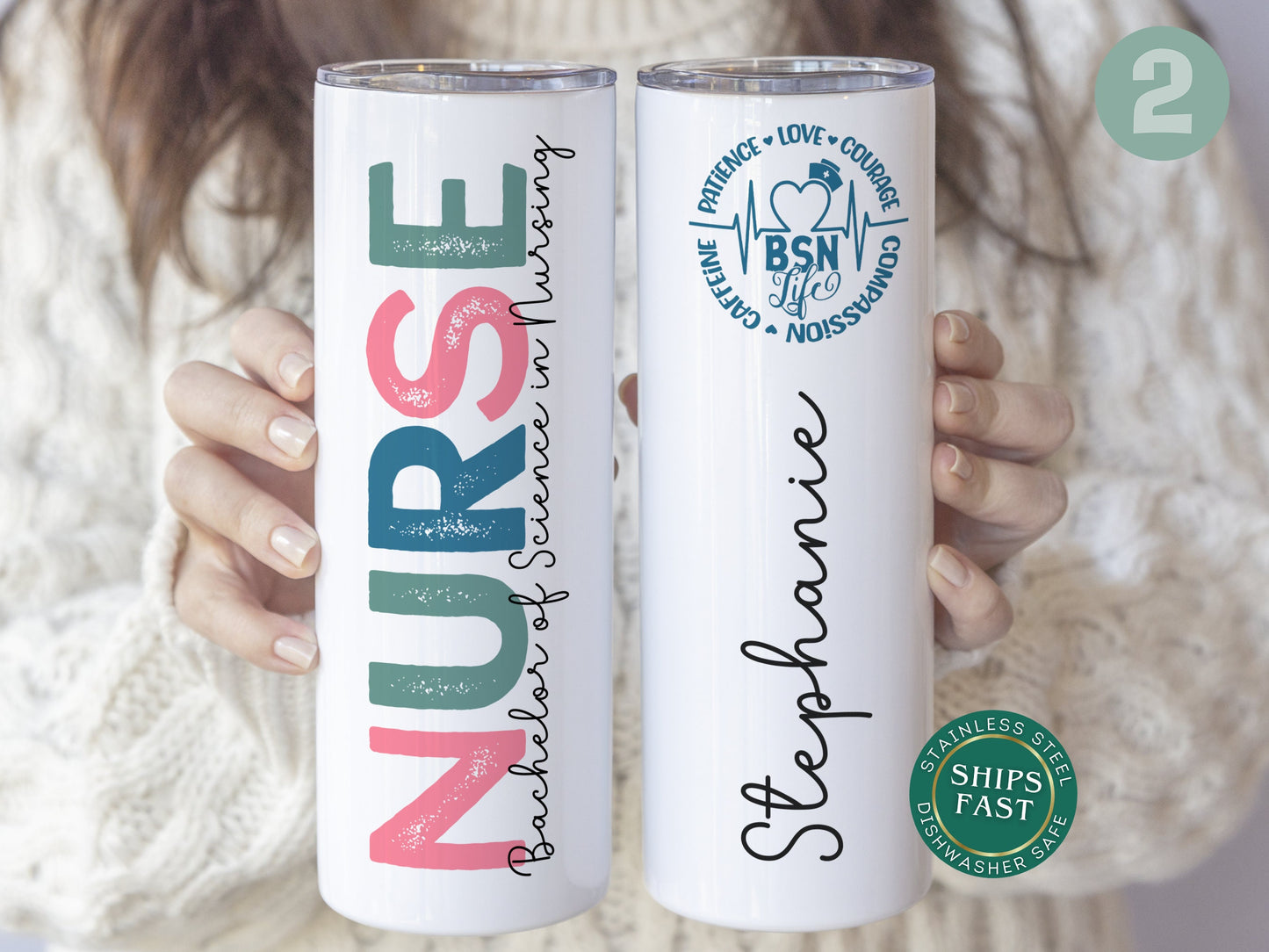 Bachelor of Nursing Gift Personalized, BSN Nursing Graduation Tumbler, Custom Nursing Degree Cup, Bachelor Of Science In Nursing Graduation