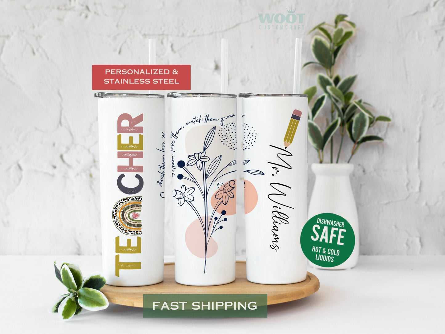 Personalized Teacher Travel Mug - Custom Gift for Teacher Appreciation