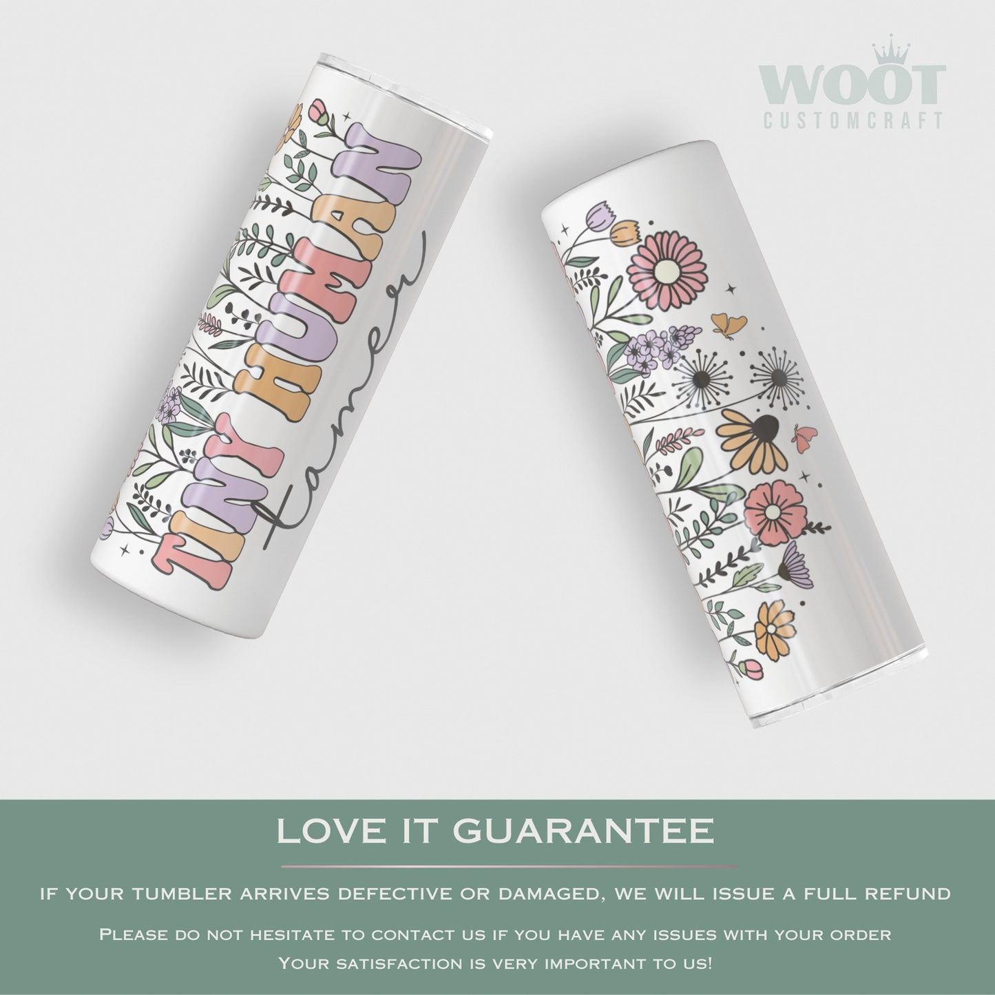 Personalized Tiny Human Tamer Tumbler - Custom Gift for Preschool Teachers