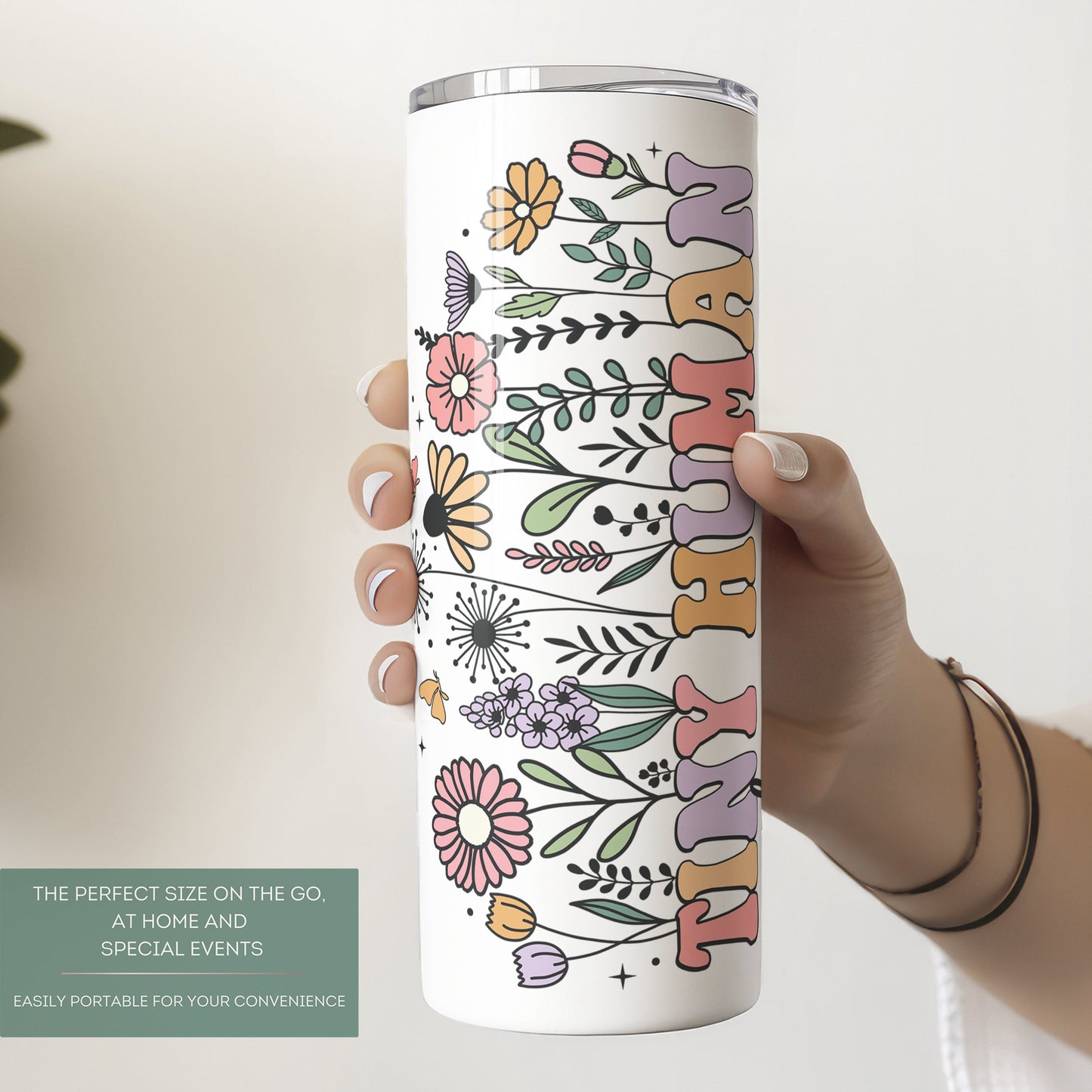 Personalized Tiny Human Tamer Tumbler - Custom Gift for Preschool Teachers