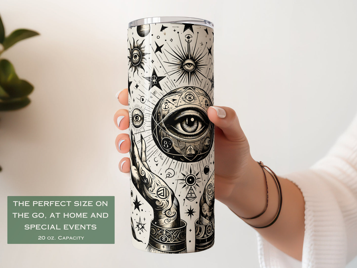 Personalized Witch Hand Tumbler - Witches Brew Magic Design for Her