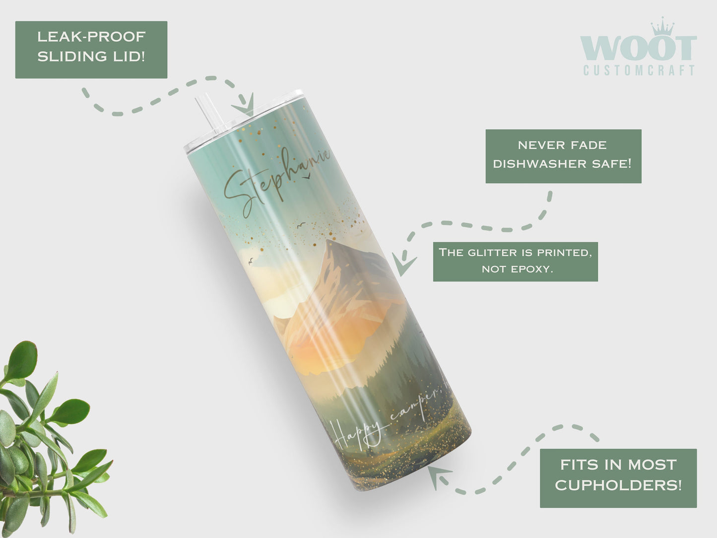 Personalized Camping Tumbler - Custom Camper Gift for Family Vacations