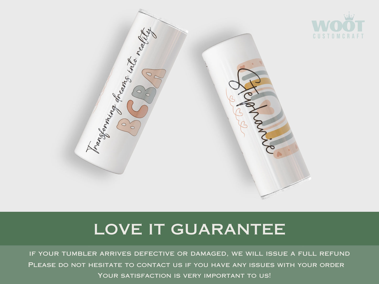 Custom BCBA Tumbler - Personalized Behavior Analyst Graduation Gift for Women