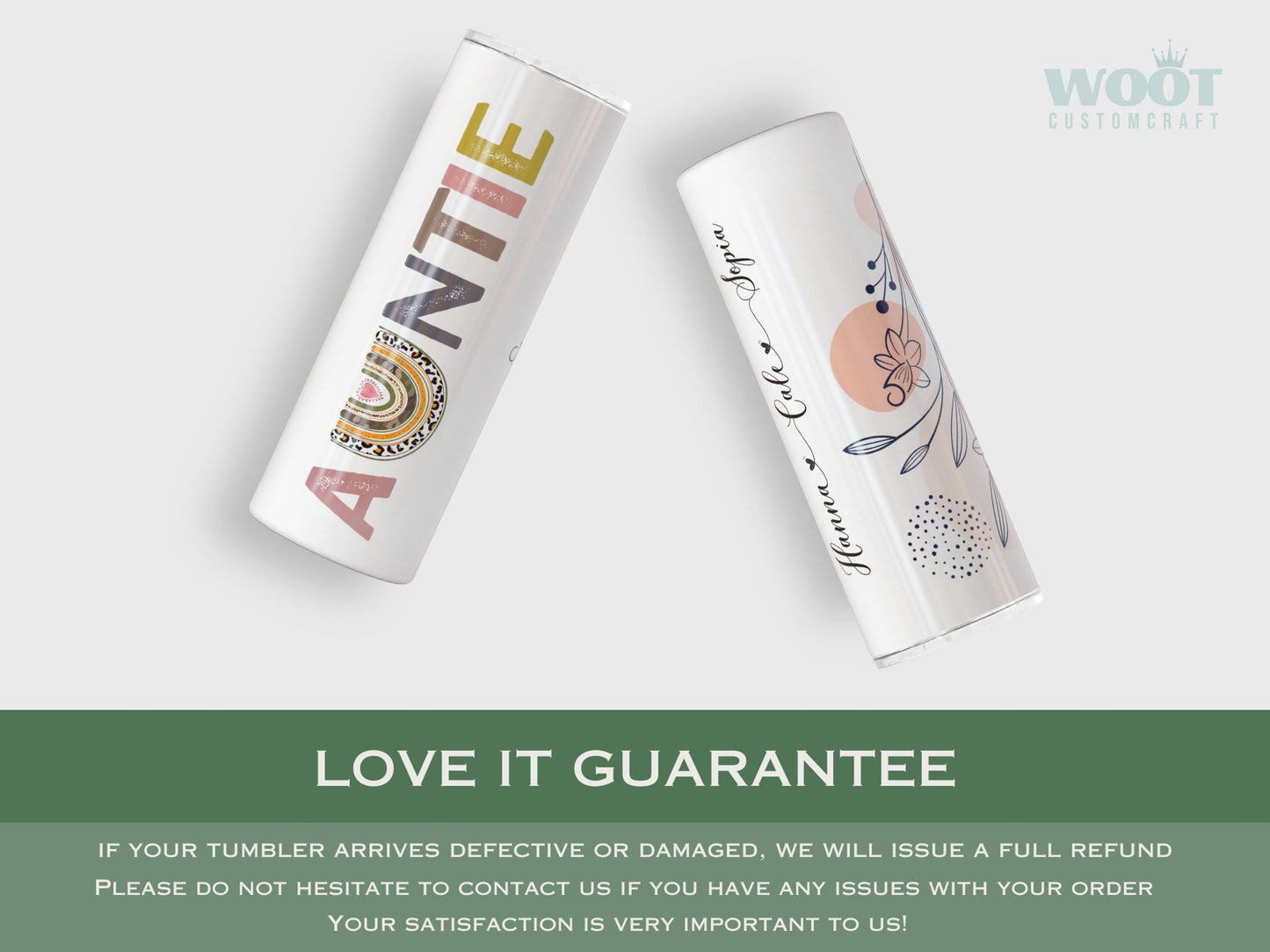 Personalized Aunt Tumbler - Unique Gift for New Auntie or Birthday from Niece
