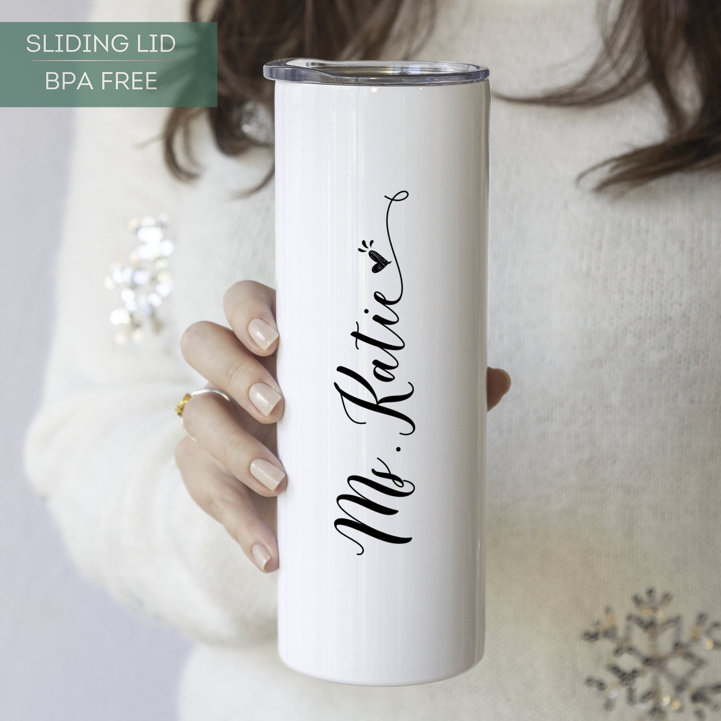 Personalized Tiny Human Tamer Tumbler - Custom Gift for Preschool Teachers