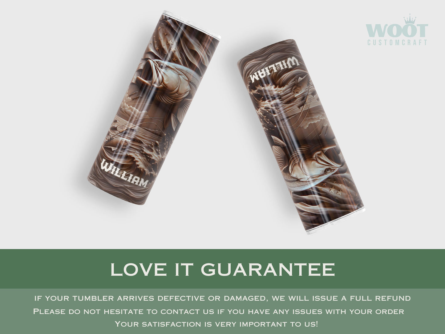 Personalized Bass Fishing Tumbler - Custom Gift for Fishermen & Bass Fishing Dads