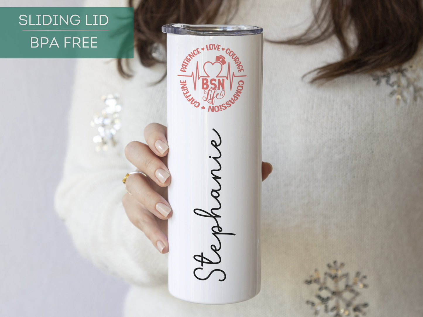 Bachelor of Nursing Gift Personalized, BSN Nursing Graduation Tumbler, Custom Nursing Degree Cup, Bachelor Of Science In Nursing Graduation