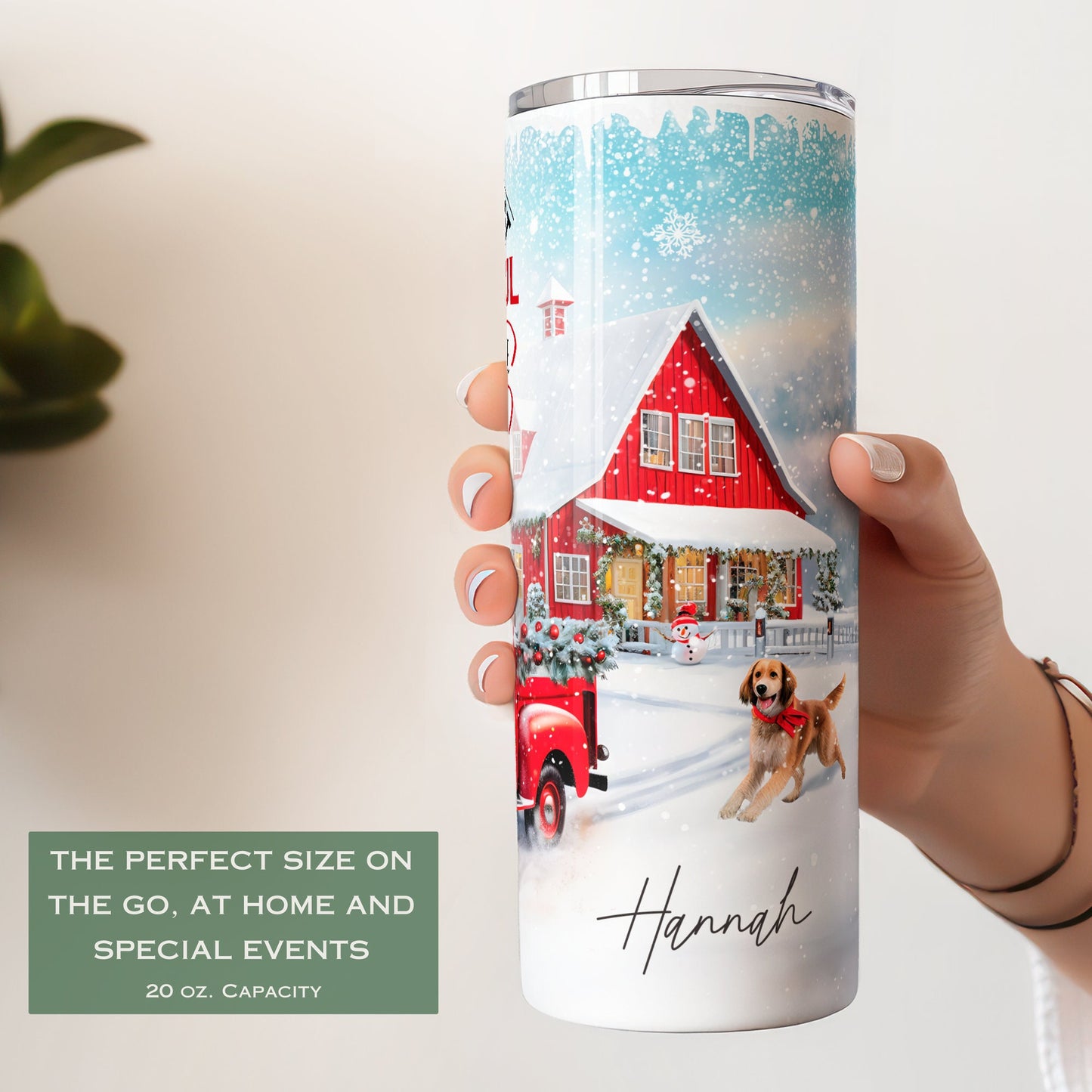Personalized Christmas Tumbler - Holiday Drinkware & Winter Gift for Her