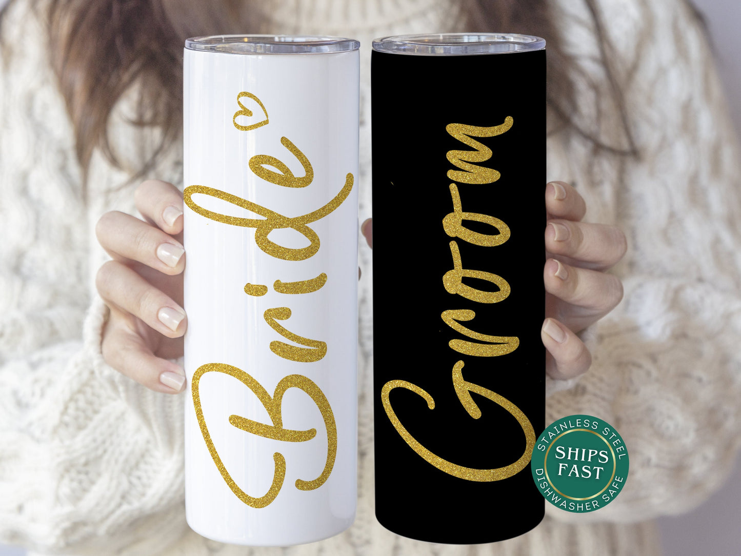 Personalized Bride Tumbler - Custom Wedding Gift for Bride and Groom