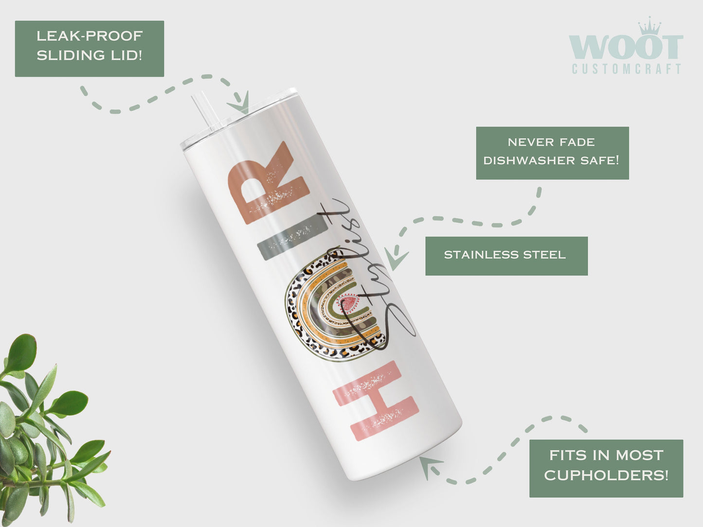 Personalized Rainbow Leopard Tumbler - Unique Gift for Hair Stylists and Grads