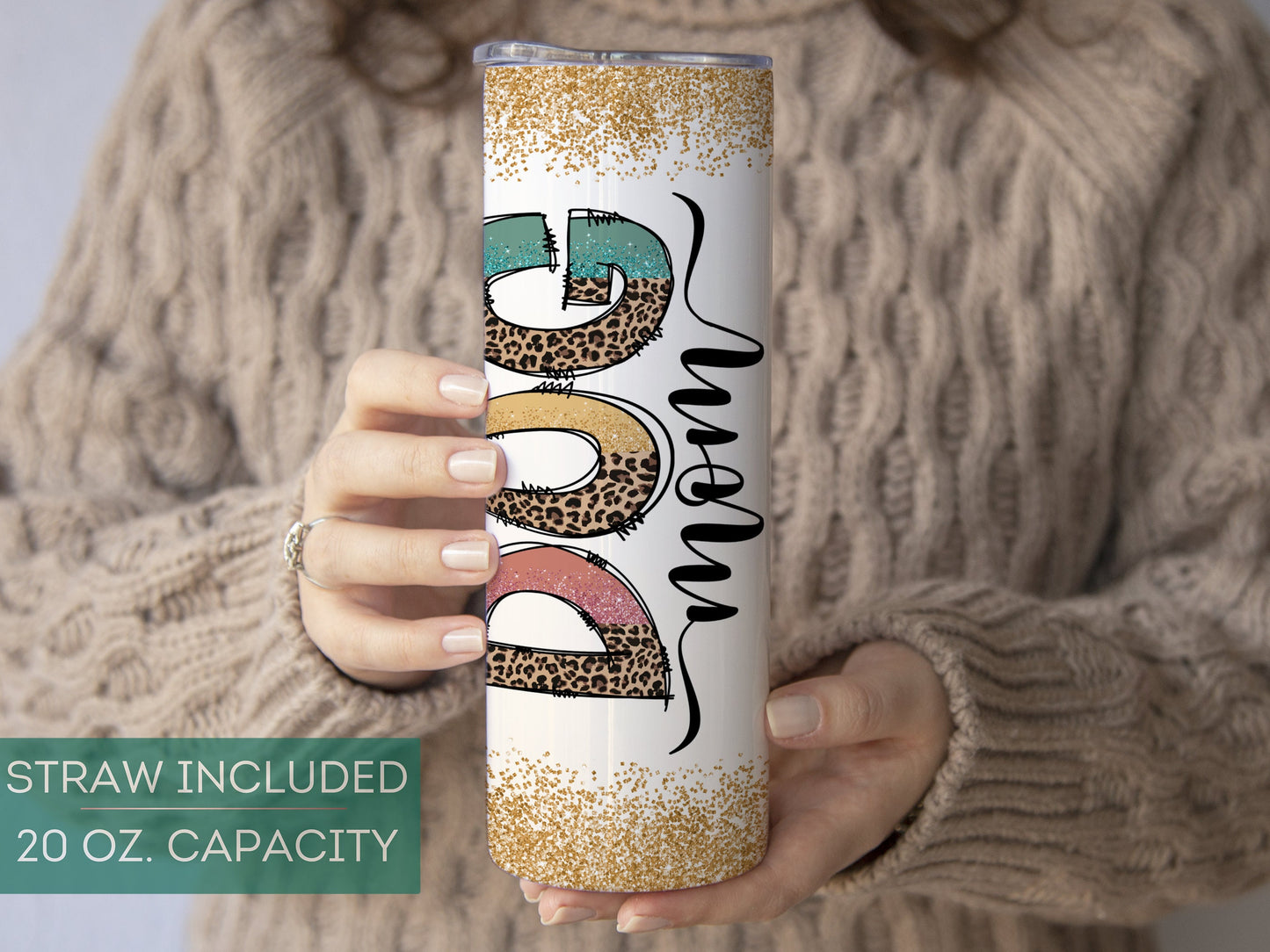 Personalized Dog Mom Travel Mug - Cheetah Print Tumbler for Dog Lovers