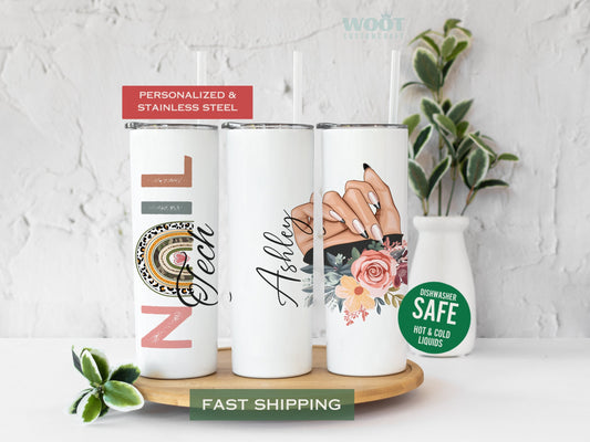 Personalized Nail Tech Tumbler - Manicurist Gift for Nail Artists