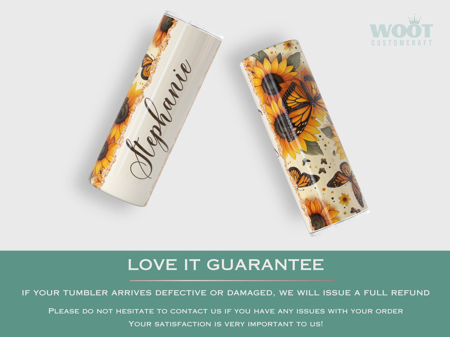 Personalized Sunflower Tumbler - Custom Floral Gift for Sunflower Lovers