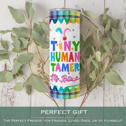 Custom Preschool Teacher Tumbler - Personalized Gift for Kindergarten & Daycare Educators