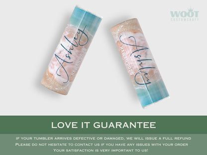 Personalized Beach Tumbler - Custom Drinkware for Family Vacations or Bachelorette Trips