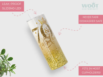 Personalized 70th Birthday Tumbler - 70 and Fabulous Gift for Her