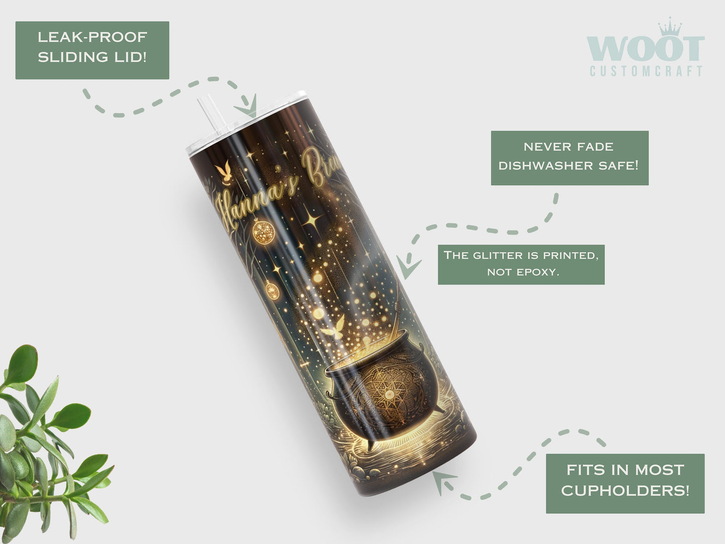 Personalized Witches Brew Tumbler - Halloween Gift for Witch Lovers