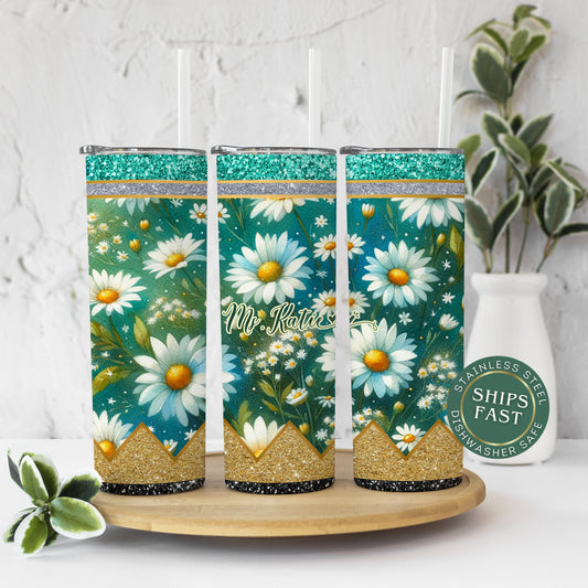 Personalized Teacher Daisy Tumbler - Teacher Appreciation Gift for Back to School