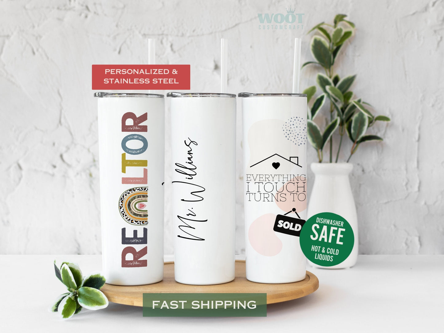 Personalized Realtor Tumbler - Perfect Gift for Real Estate Agents and Closing Thank You