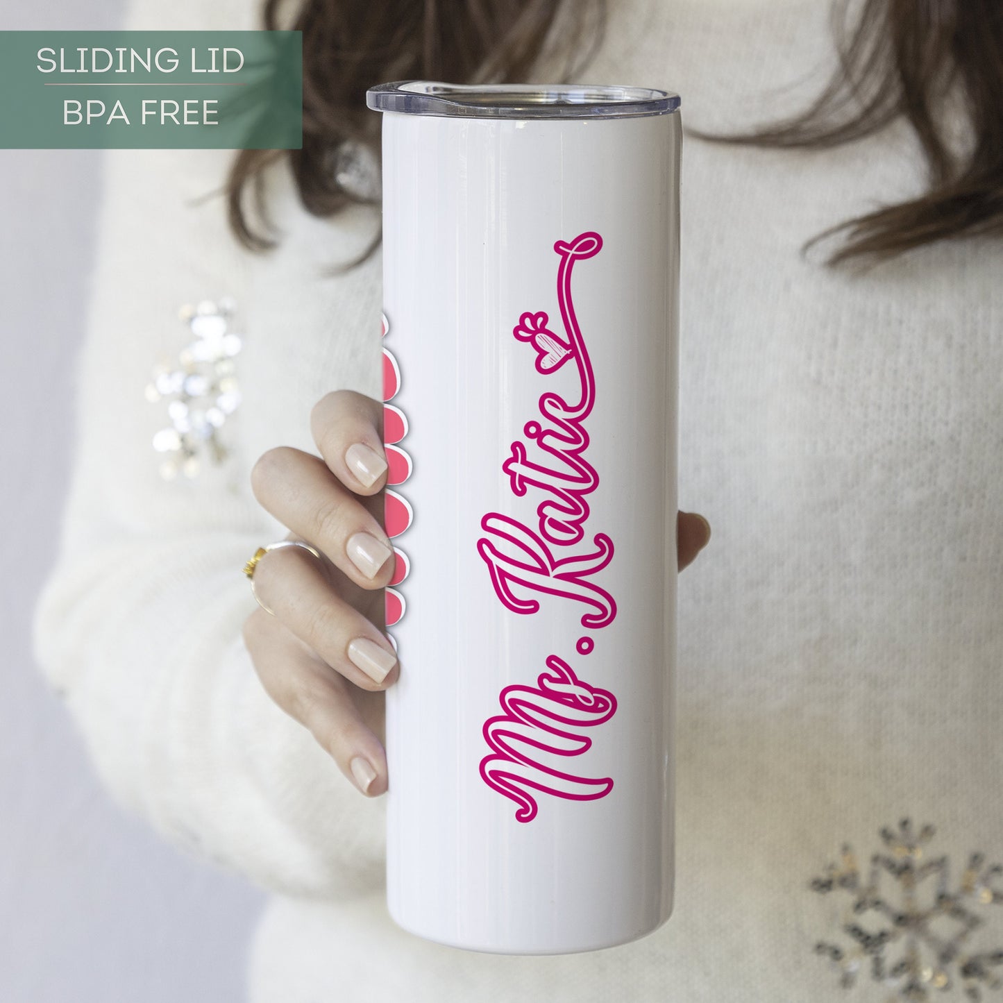 Personalized Wildflower Teacher Tumbler - Custom Floral Gift for Teacher Appreciation