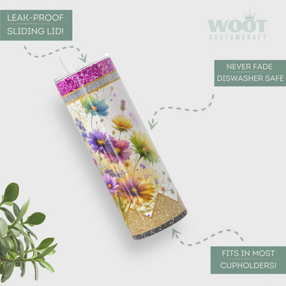 Customized Daisy Tumbler - Teacher Appreciation Gift for Back to School