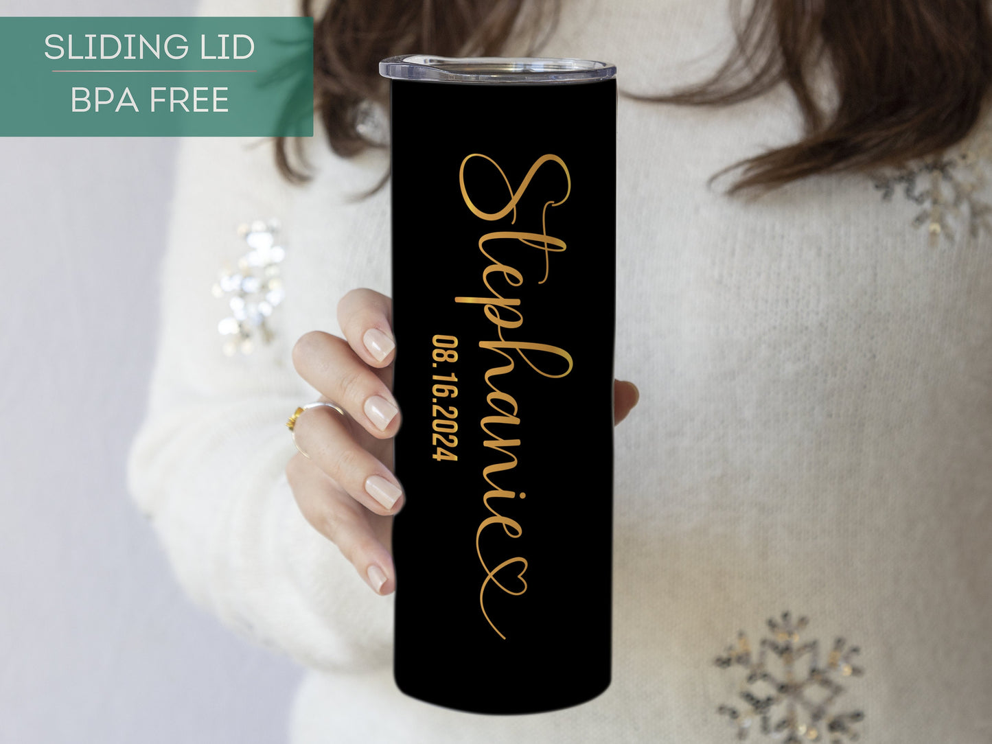 Personalized Wifey Tumbler - Custom Travel Cup Gift for Newlyweds