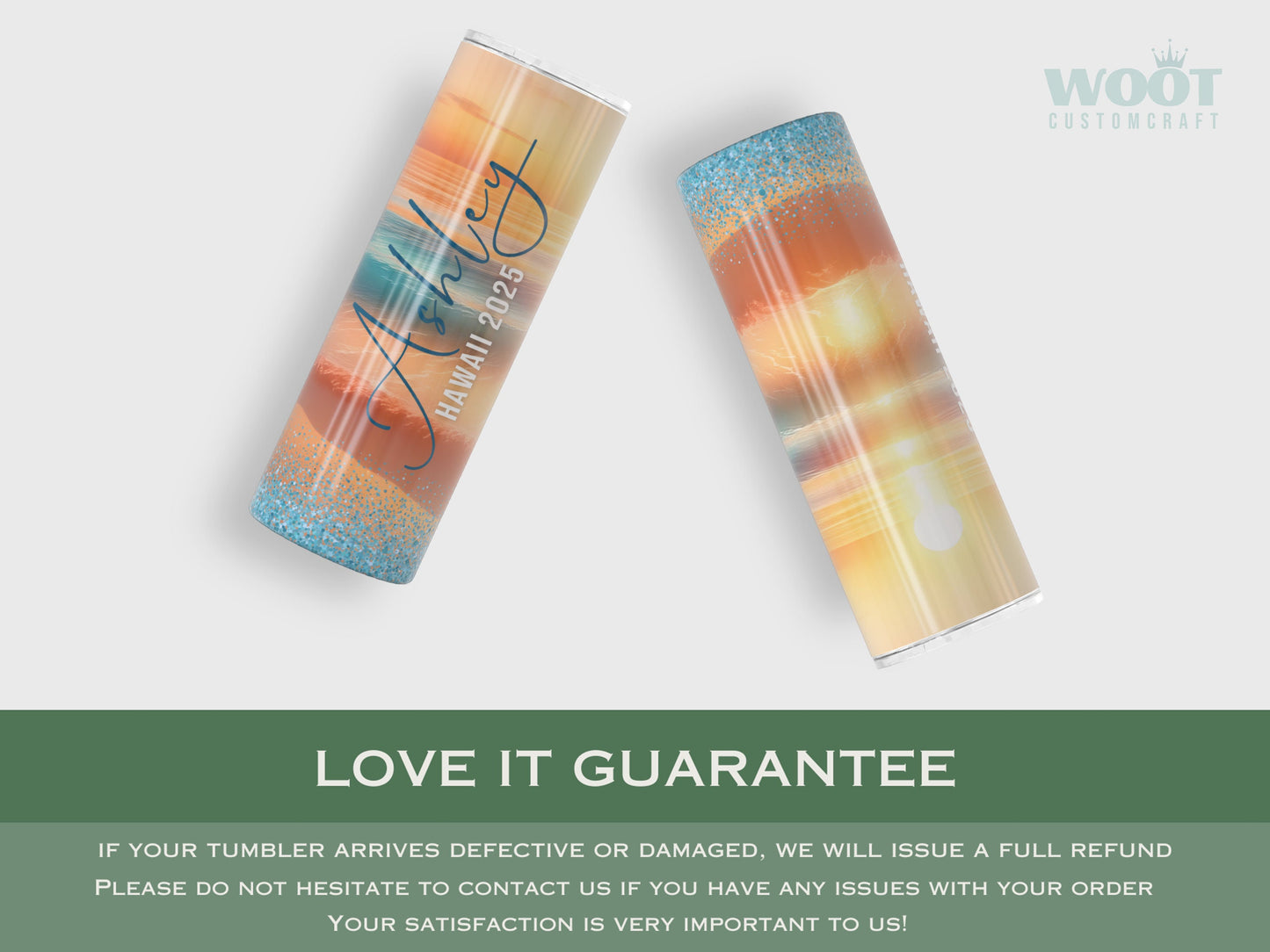 Personalized Sunset Beach Tumbler - Gift for Family Vacations and Bachelorette Trips