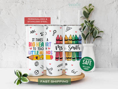 Personalized Teacher Tumbler - Custom Travel Cup for Teacher Appreciation