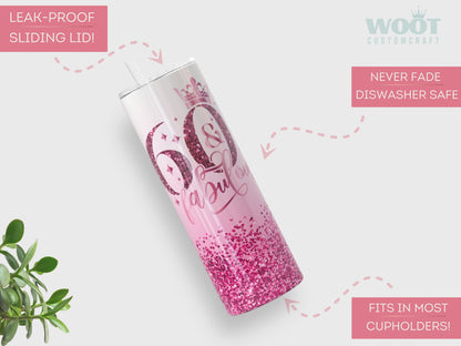 Personalized 60th Birthday Tumbler - Custom Happy 60th Gift for Her