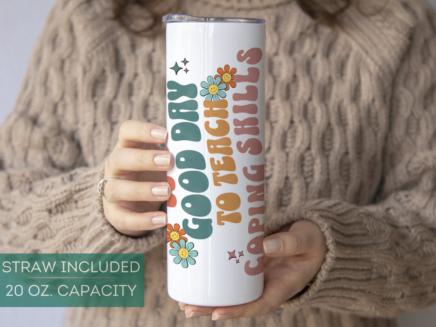 Personalized School Counselor Tumbler - Retro Gift for Psychologists and Therapists