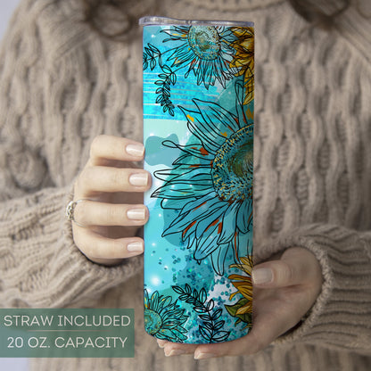 Customized Teacher Sunflower Tumbler - Gift for Teacher Appreciation and Back to School