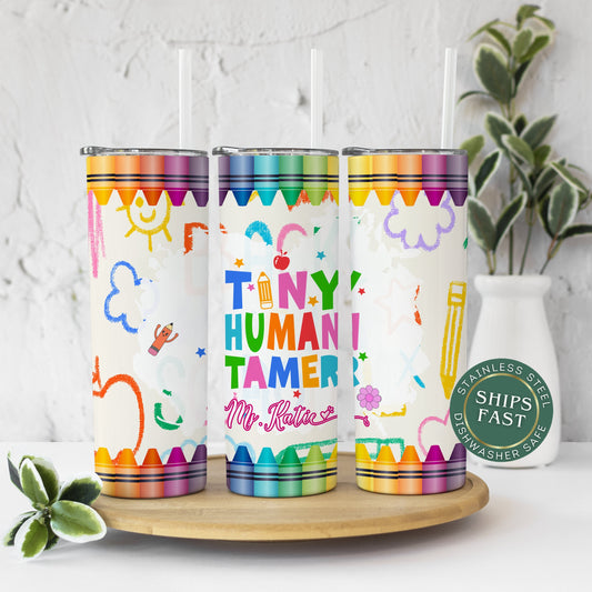 Custom Preschool Teacher Tumbler - Personalized Gift for Kindergarten & Daycare Educators