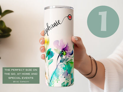 Personalized Nurse Tumbler with Stethoscope Design - Nurse Appreciation Gift & Travel Mug