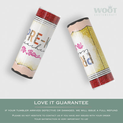 Personalized Pre-K Teacher Tumbler - Custom Gift for Preschool Educators