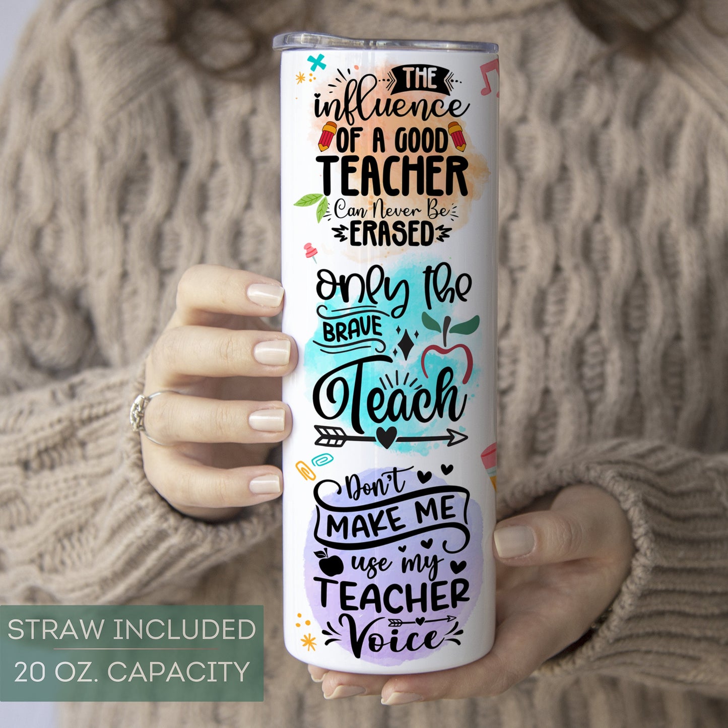 Personalized Teacher Tumbler - Chaos Coordinator Affirmation Appreciation Gift
