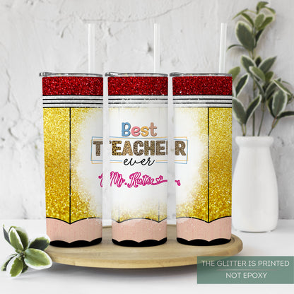 Personalized Teacher Tumbler - Gift for Teacher Appreciation