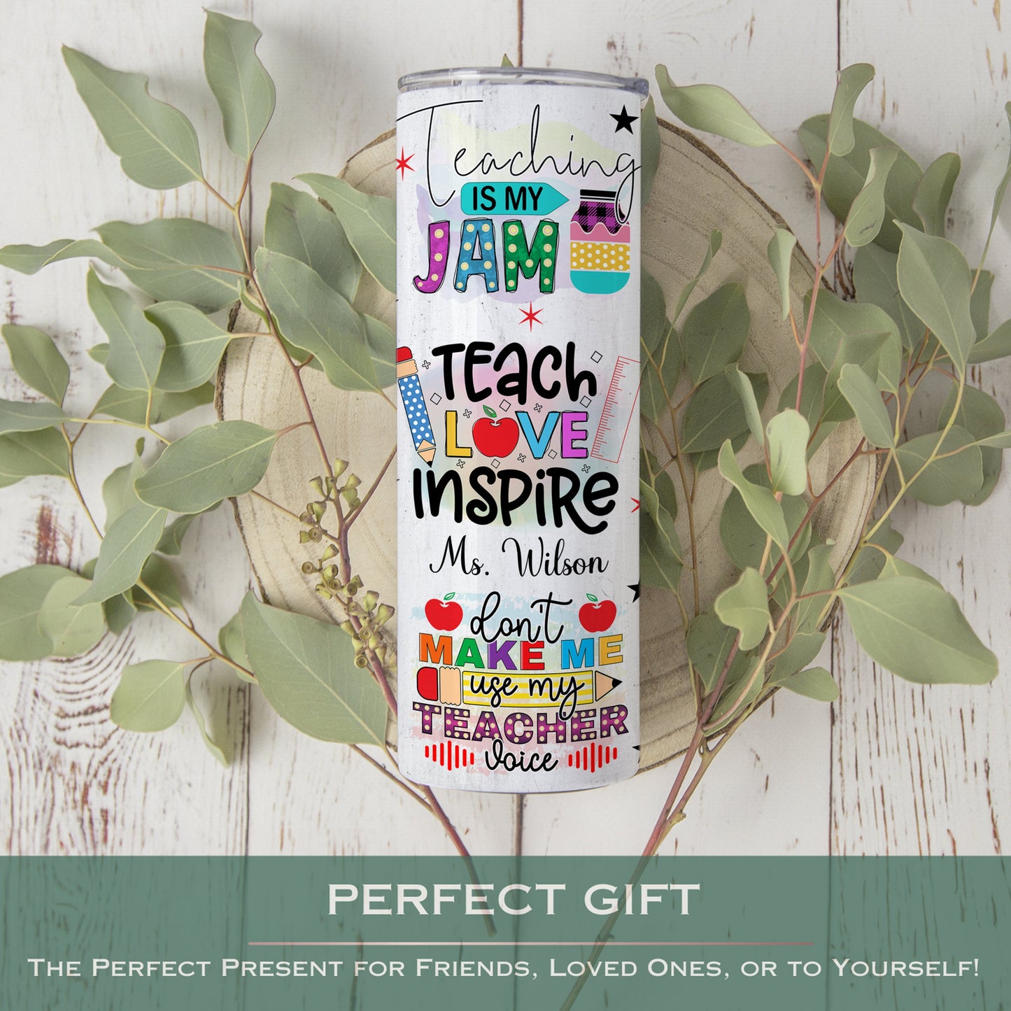 Personalized Teacher Tumbler - Inspirational Affirmation Gift for Educators