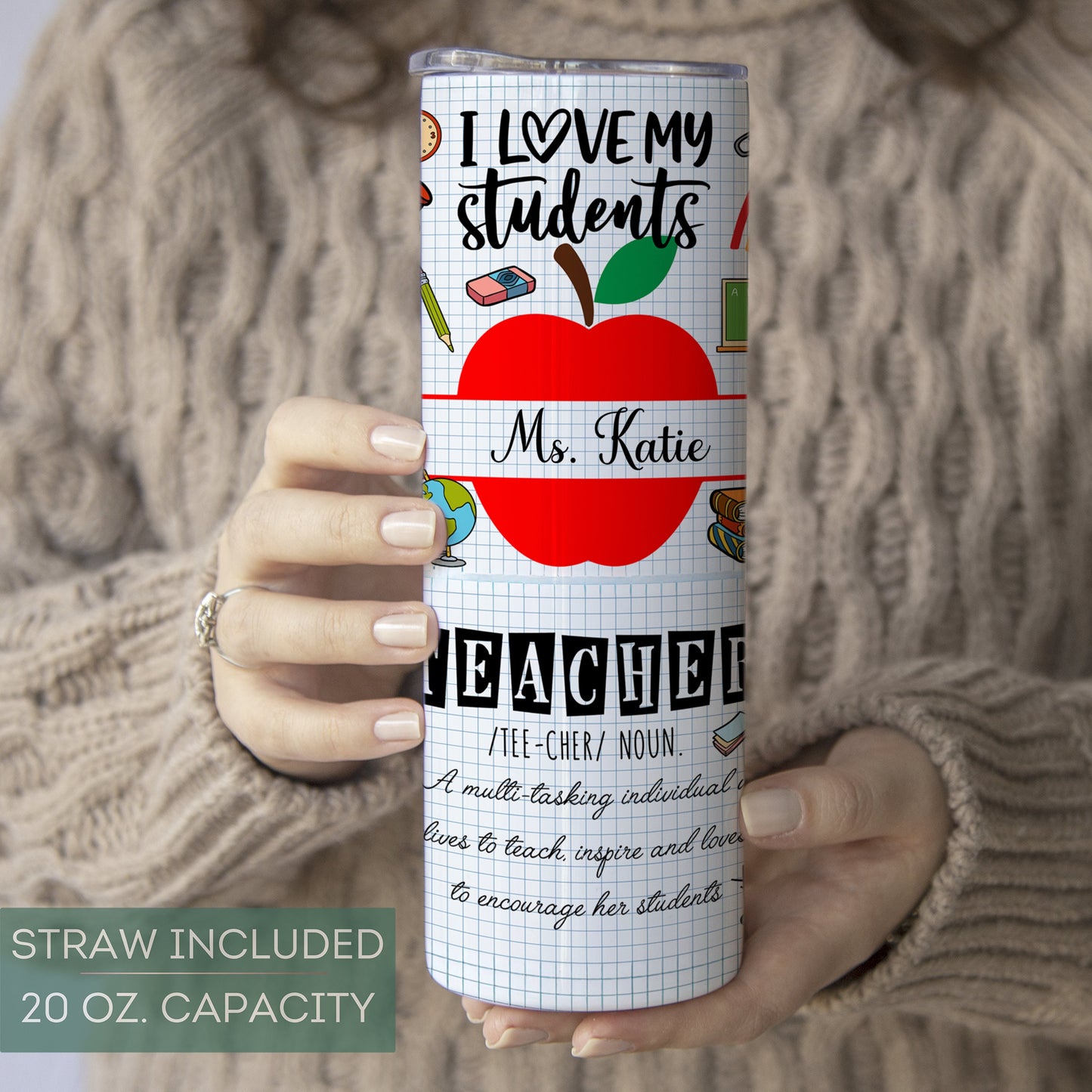 Custom Teacher Name Tumbler, Teacher Name Tumbler Personalized, Appreciation Teacher Gift With Teacher Name, Custom Teacher Cup With Name