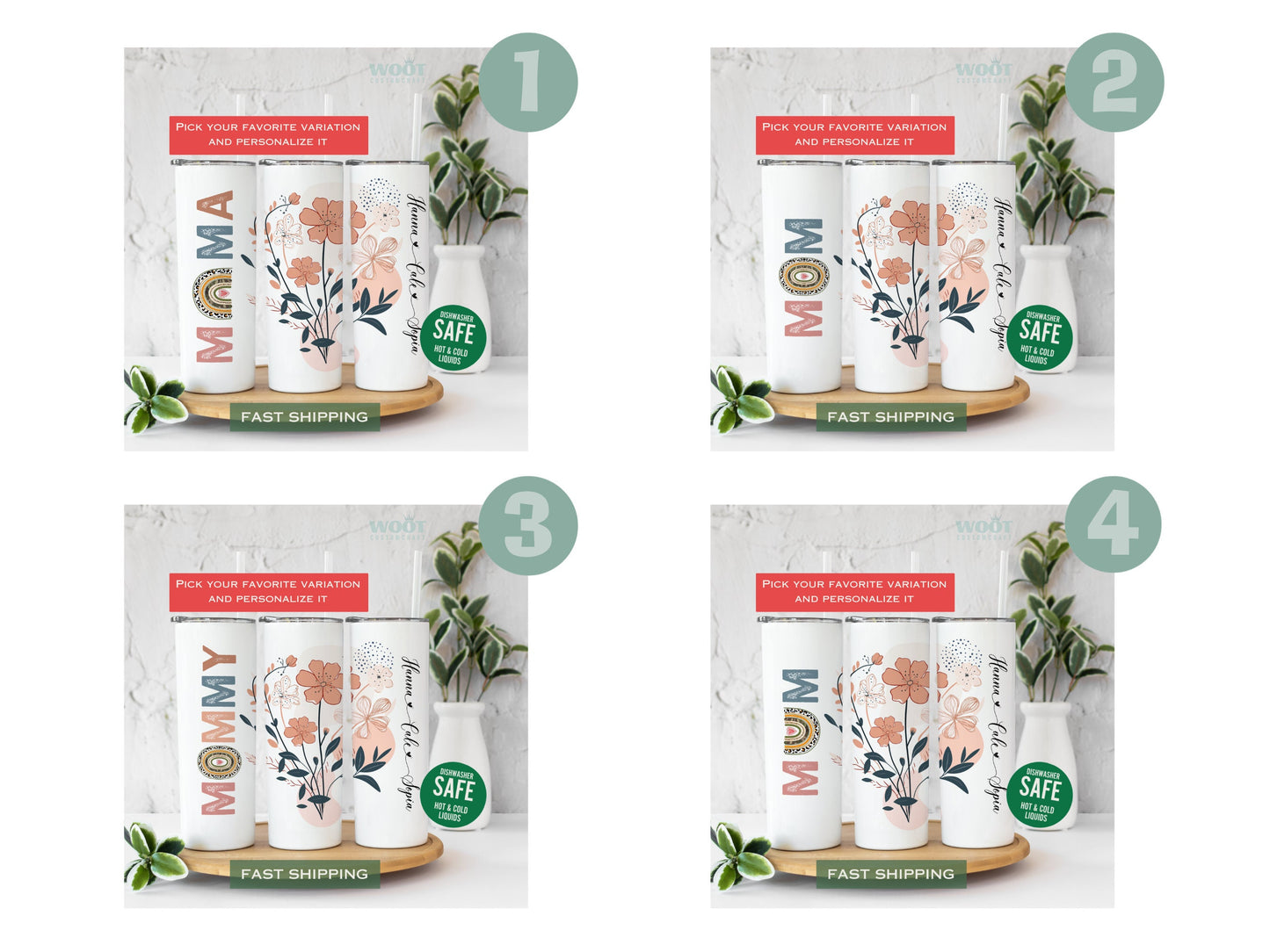 Personalized Mama Tumbler with Kids' Names - Perfect Mother's Day or Birthday Gift for Mom