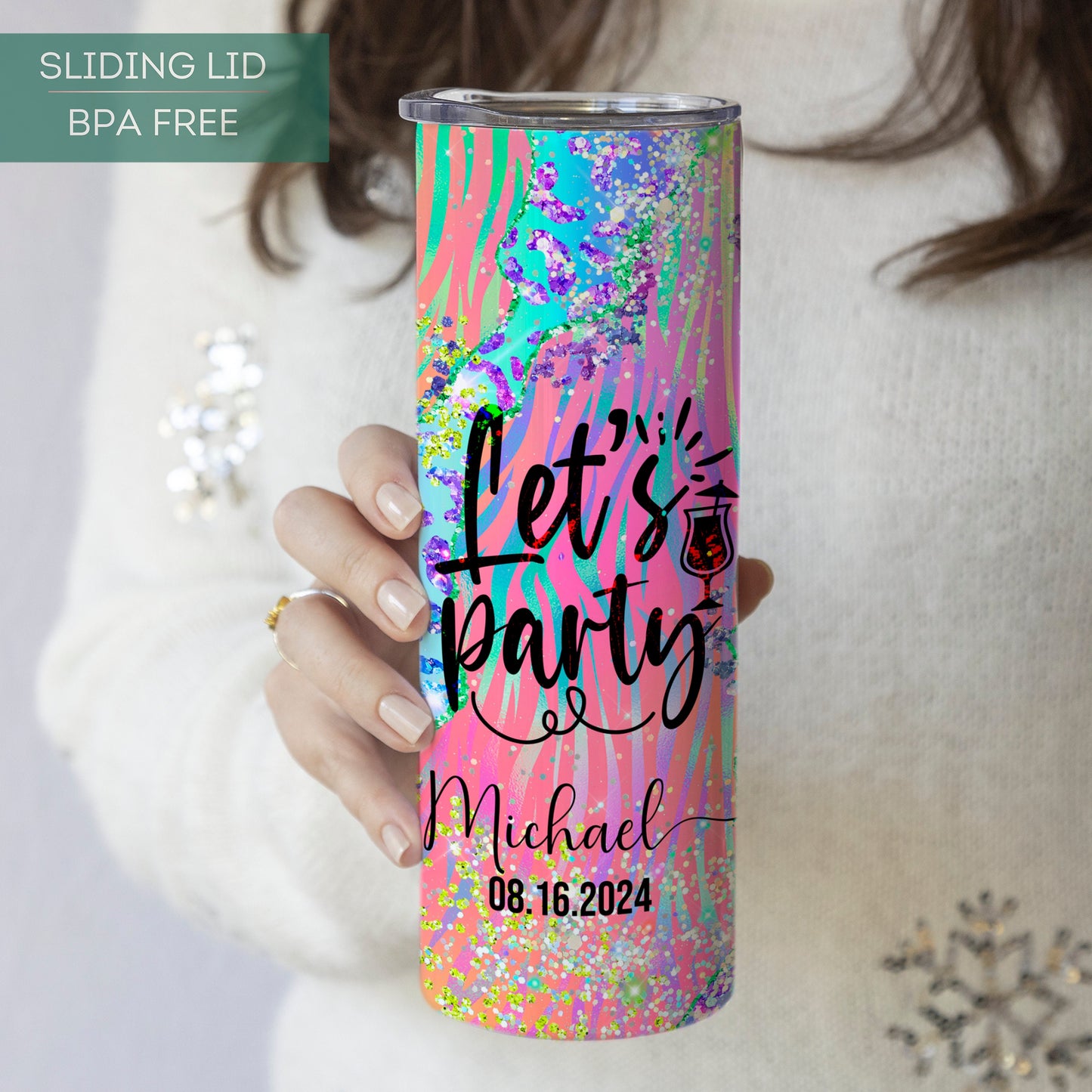 Personalized Party Tumbler - Custom Travel Cup for Celebrations